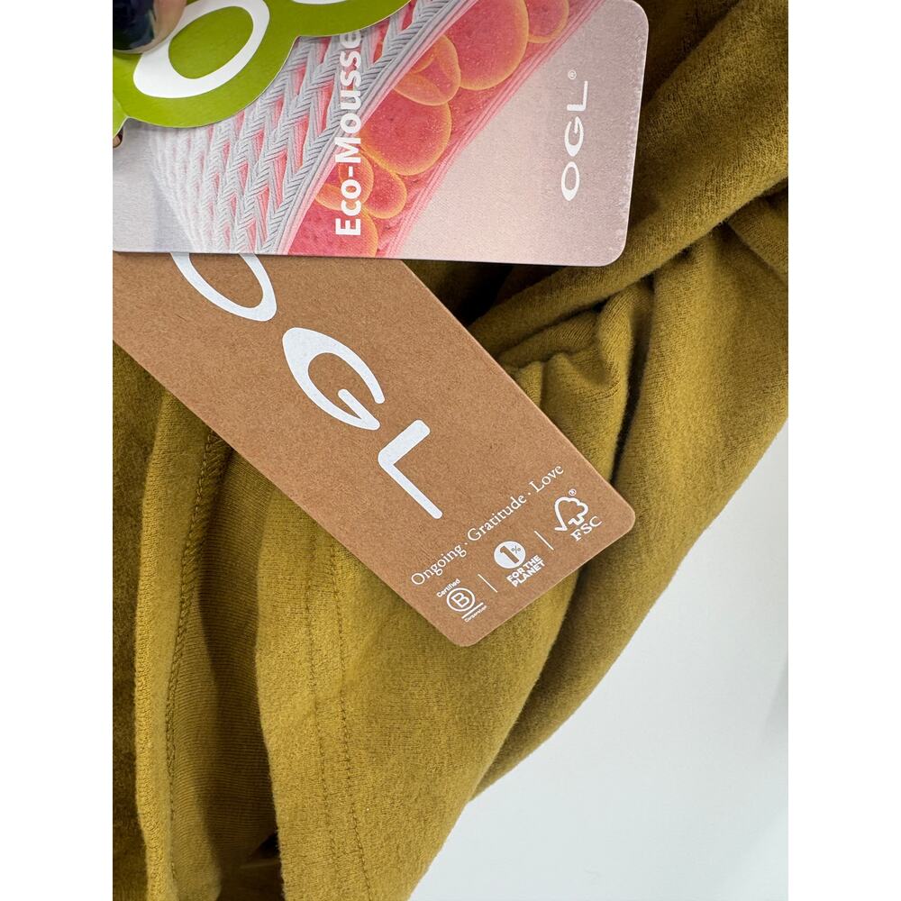 OGL Top Size S NEW ProWarm Thermal Ruched Sides Tuckable Mockneck Ginger Green - Picture 3 of 13